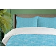thumbnail image 4 of Ambesonne Summer Duvet Cover Sets, Starfish Exotic Palm Trees, 2-King, Pale Azure Blue, 4 of 7