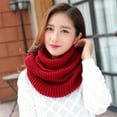 thumbnail image 4 of Women Scarf Solid Color Thickened Warm Scarf Autumn Winter Windproof Elastic Neck Wrap Fashion Accessory, 4 of 8