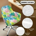 thumbnail image 5 of Whosucclay Colorful Palm Leaves Print Curved Back Chair Slipcover Thick Kitchen Chair Cover Elastic Swivel Armchair Cover Protector Bar Stools Covers for Kitchen Party Banquet Decor, 5 of 7