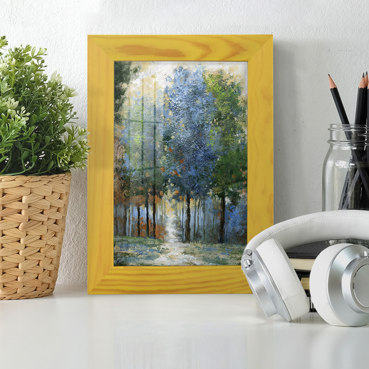 Afternoon Light -Framed Print w/glass-Sunflower Yellow