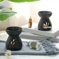 thumbnail image 3 of Elegant Black Ceramics Essential Oil Diffuser Tealight Spoon for Meditations, 3 of 9