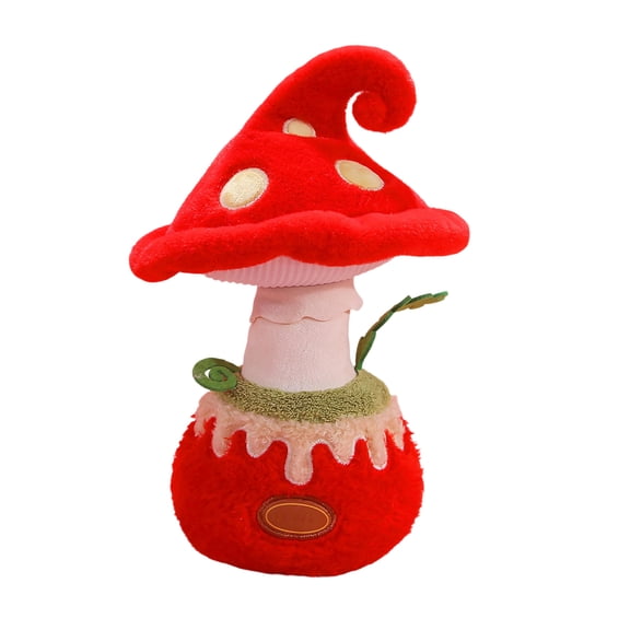 Red Mushroom Plush Toy Potted Plants, 8.6In Soft Potted Plant Plushie, Lovely Stuffed Mushroom Plush Toy, Great Birthday Christmas Valentine's Day Gifts for Kids, Girls, Boys