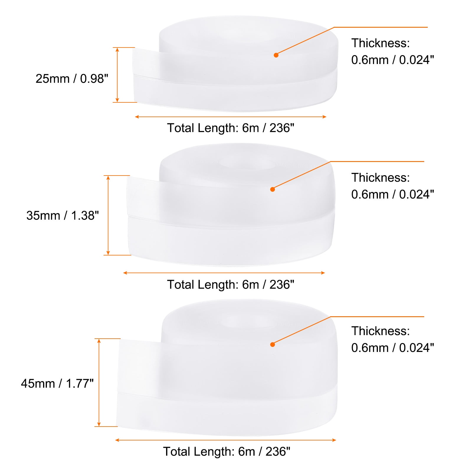 REGALWOVEN Weather Stripping Door Seal Strip for Door Draft Stopper Adhesive Tape Window House Transparent