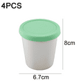 thumbnail image 2 of Gealach Reusable Ice Cream Containers, 4-Pack, Tight-Fitting Silicone Lids, Easy Stacking, Mini Sweet Treat Tubs, Freezer Storage., 2 of 5