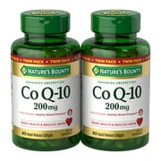 Nature's Bounty CoQ10 200mg Softgel for Heart Health Support, 80 Ct (Pack of 2)