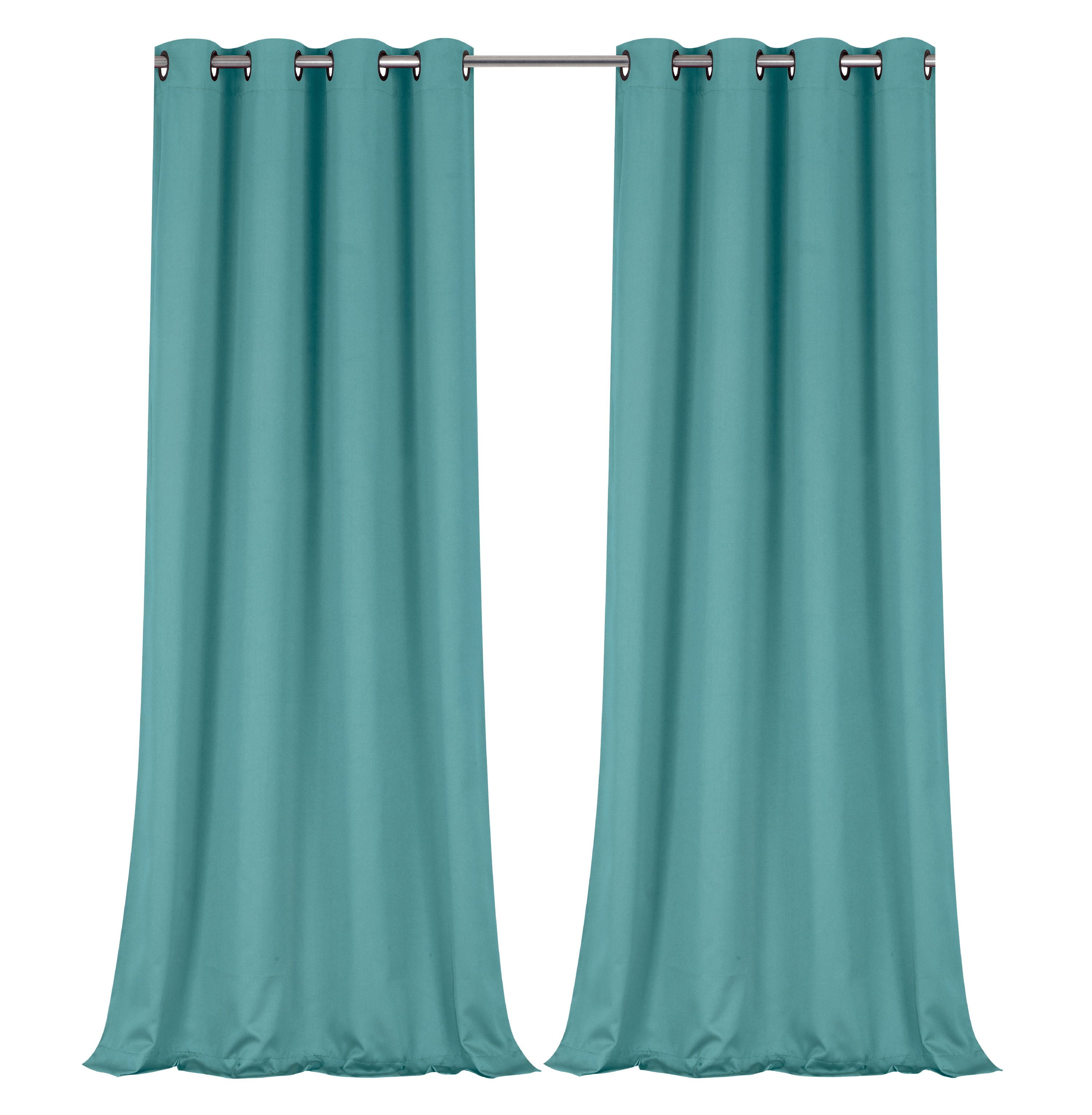 Pair Hotel Grade Decorative Drapes Blackout Lined Heavy Duty Brown Teal Tan Blue 