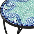 Teal Island Designs Outdoor Deck Metal Furniture, Modern Black Round