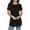 Black, variant on Fantaslook Short Sleeve T Shirts for Women Crew Neck Side Split Tunic Tops Casual Summer Shirts