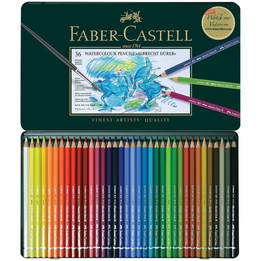 Albrecht Durer Artist Watercolor Pencils In A Metal Tin