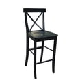 thumbnail image 1 of International Concepts X-back 30" Stool in Black, 1 of 11