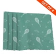 thumbnail image 2 of DouZhe Polyester Placemats Ensemble de 4, Motif Raquette de Tennis Bleue Résistante à la Chaleur Place Mats pour Table à Manger, 12 Pouces x 18 Pouces, 2 of 6