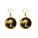 thumbnail image 1 of Dados apostando puntos foto Ear Dangle Golden Drop Earring Jewelry Mujer Unbranded M, 1 of 3