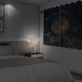 thumbnail image 6 of PBOBRIICH Dark Blue Curtains,Gold Moon and Crane Pattern Window Curtains for Living Room Bedroom Kitchen 2 Panels,42x84 Inch, 6 of 6