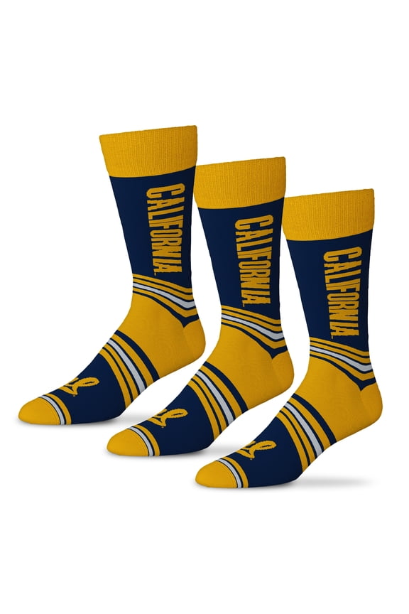 Unisex Starter  Navy Cal Bears Rally Cry 3-Pack Socks Set