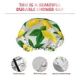 thumbnail image 5 of Kll Lemon1 Pattern Shower Cap & Bath Cap For Women,Reversible Oversized Waterproof Shower Caps For All Hair Lengths,Elastic Reusable Bathing Hair Cap, 5 of 9