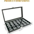 thumbnail image 3 of Novel Box Jewelry Display Case 14.75x8.25x2.1 with Metal Clasp + 24 Gems Jars & Black Foam Liner, 3 of 8