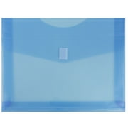 JAM Paper Plastic Hook & Loop Envelopes, 9 3/4 x 13 x 2, Assorted Colors, 6 per Pack