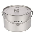thumbnail image 1 of Lixada Lixada 2.8L Titanium Pot Ultralight Portable Hanging Pot with Lid Outdoor Camping Hiking Backpacking 2.8L, 1 of 7