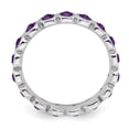thumbnail image 2 of Sterling Silver Stackable Expressions February Swarovski Ring Size 10, 2 of 3