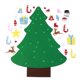 thumbnail image 1 of Adornos de Navidad ANGGREK Árbol de Navidad de Fieltro 95x70cm No Tóxica, 1 of 8