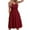 Red, variant on AOOCHASLIY Clarance Dresses for Women 2022Women Fashion Button Summer Seaside Sling Sleeveless V-Neck Solid Color Casual Dress