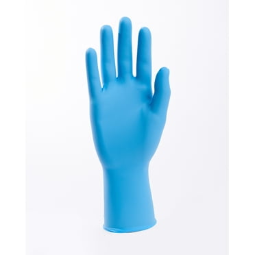 Surecare 8MIL BLUE Extended Cuff Nitrile Disposable Gloves Size MEDIUM 500ct Powder-Free Latex-Free Food/Exam Grade Textured