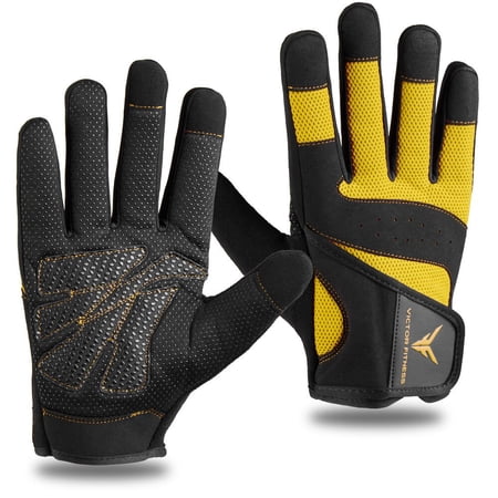 Victor Fitness VG04BNS Black/Neon Yellow Size Small - Full Finger Men s Gloves price history on PriceWatchPro