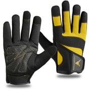 Victor Fitness VG04BNXL  Black/Neon Yellow Size X-Large - Full Finger Men's Gloves