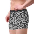 thumbnail image 5 of Salouo Snake Print Men's Boxer Briefs,Breathable Underwear Elastic Waistband Briefs for Men -Small, 5 of 8