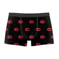 thumbnail image 2 of oelaio Mens Boxer Briefs Moisture Wicking Breathable Underpants for Men Long-Leg Comfort Soft Boxers Valentines Underwear Black S, 2 of 3