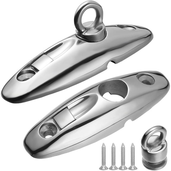 ABCISI Quick Release Boat Fender Hanger, 360 Degree Swivel Bimini Top Deck Hinge for Straps 316 Stainless Steel, Include Screws (Pack of 2) 3.62-inch