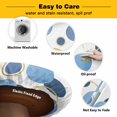 thumbnail image 3 of Elastic Fitted Round Tablecloth, Blue Polka Dots Waterproof Stretch Table Cover for 55"-60" Tables, Modern Abstract Art Washable Outdoor Tablecloths for Patio, Picnic, Camping, 3 of 9