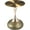 Brass, variant on LeisureMod Wide Side Table with Gold Stainless Steel Top Round Accent Table and Pedestal Base Modern End Table for Home, Living Room Savoy Series in Shiny Gold