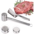 thumbnail image 1 of Meat Tenderizer and Food Clips Set - Stainless Steel Meat tenderizer Needle Mallet, Steak Bench Clamp, Food Clip for Kitchen, BBQ, 1 of 7