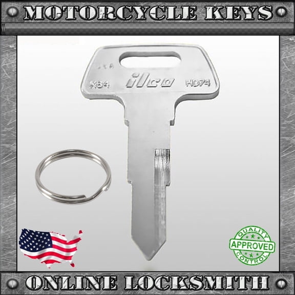 New Uncut Key For Honda Motorcycles 1983 Keyway X84 / HD74