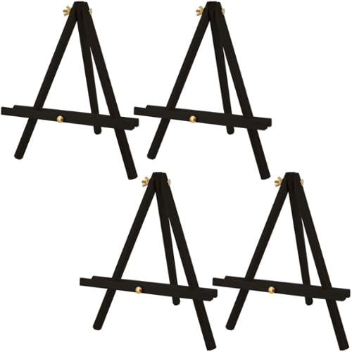 U.S. Art Supply 12" Black Wood Display Stand AFrame Artist Easel (Pack