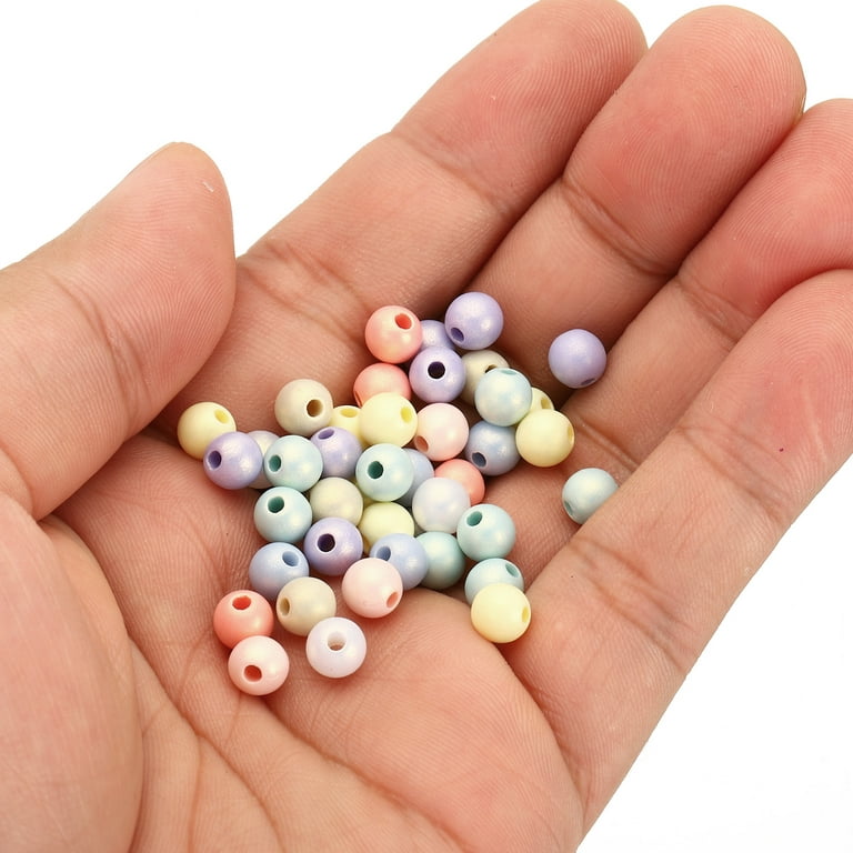 Uxcell 6mm Acrylic Beads for Jewelry Making, 300 Pack Acrylic
