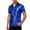 Blue, variant on Men's Sequin Dress Shirt 70s Disco Sparkle Party Short Sleeve Button Down Shirts