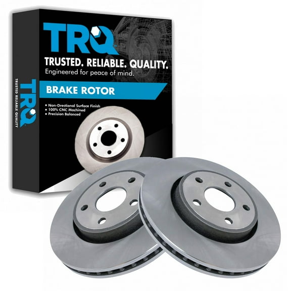 TRQ Front Brake Rotors Set Vented Fits Select 2011-2020 Dodge Durango Jeep Grand Cherokee