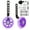 Purple, variant on Bike Training Wheels Mute Flash Wheels with Adjustable Bicycle Stabilizer Mounted Kit Compatible for 12 14 16 18 20 inch Single Speed Bike