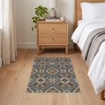thumbnail image 3 of ODIKA 2'x3' Ultra-Soft Accent Mat, Mosaic Interlocking Motif Livingroom Playroom Brushstroke Abstract Boho Refined None Washable, Bare feet friendly, Easy Care Indoor rug for Bedside, Footrest, 3 of 7