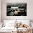 thumbnail image 2 of Elephant Stock Pop Rocky Beach Wall Art - Horizontal Canvas Wall Art - Living Room Wall Decor - Beach Canvas - Beige And Black Decor - 48" x 32", 2 of 8