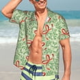 thumbnail image 7 of Daiia leaves bows Print Hawaiian Shirt for Men Gentle Cotton Regular Short Sleeve Casual,Medium, 7 of 7