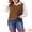 Brown, variant on Women's Plus V Neck Stripe Cable Knit Pullover Sweater Vest 1X Black