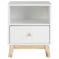 thumbnail image 1 of Alaterre Meuble MOD 19 1/2"W Table de Chevet en Bois Blanc avec un Tiroir, 1 of 10