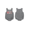 thumbnail image 2 of BemeyourBBs Baby Boy Plaid Romper Summer Round Neck Sleeveless Jumpsuits, 2 of 9