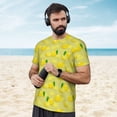 thumbnail image 4 of Wukai Bright Lemons Print Men's Short-Sleeved Mesh T-Shirt,Quick-Dry Short Sleeve Workout T-Shirt-X-Large, 4 of 8