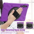 thumbnail image 7 of XYX Case for Samsung Galaxy Tab S7 FE 12.4 inch SM-T730/SM-T733/SM-T736B with 360 Degree Rotating, Hand Strap, Shoulder Strap, Purple, 7 of 7