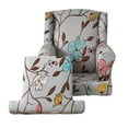 thumbnail image 2 of Polyester Wingback Chair Cover Sofa Cover Armchair Slipcovers Dining Chair Gray, 2 of 8