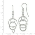 thumbnail image 2 of 925 Sterling Silver Polished Circles Shepherd Hook Earrings, 2 of 6